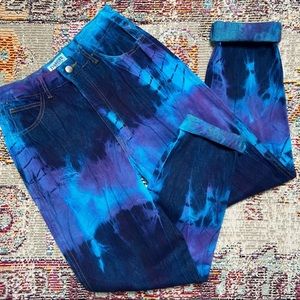 Vintage Danger Tie Dye High Rise Mom Jeans Sz 8